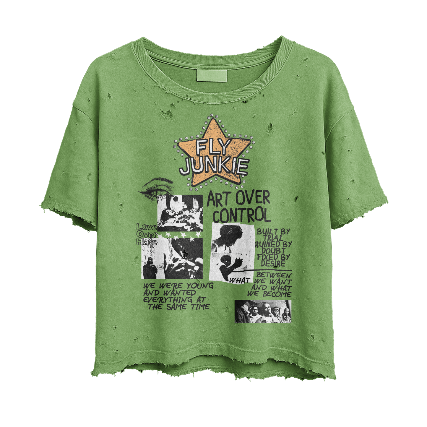Slime Green Art Over Control Tee