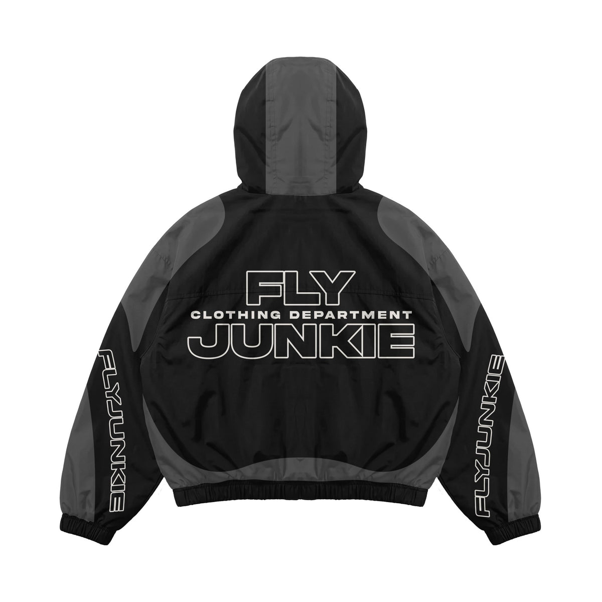 Black & Grey Windbreaker Set