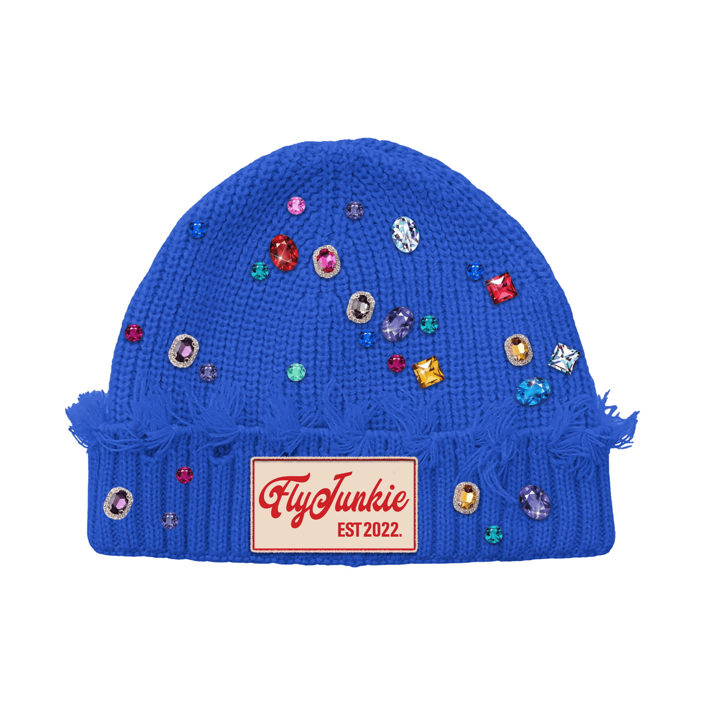 Blue-Wool-Rhinestone-Beanie