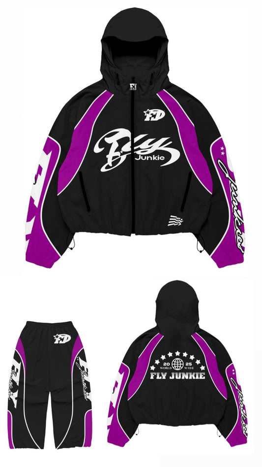 Purple Windbreaker Set