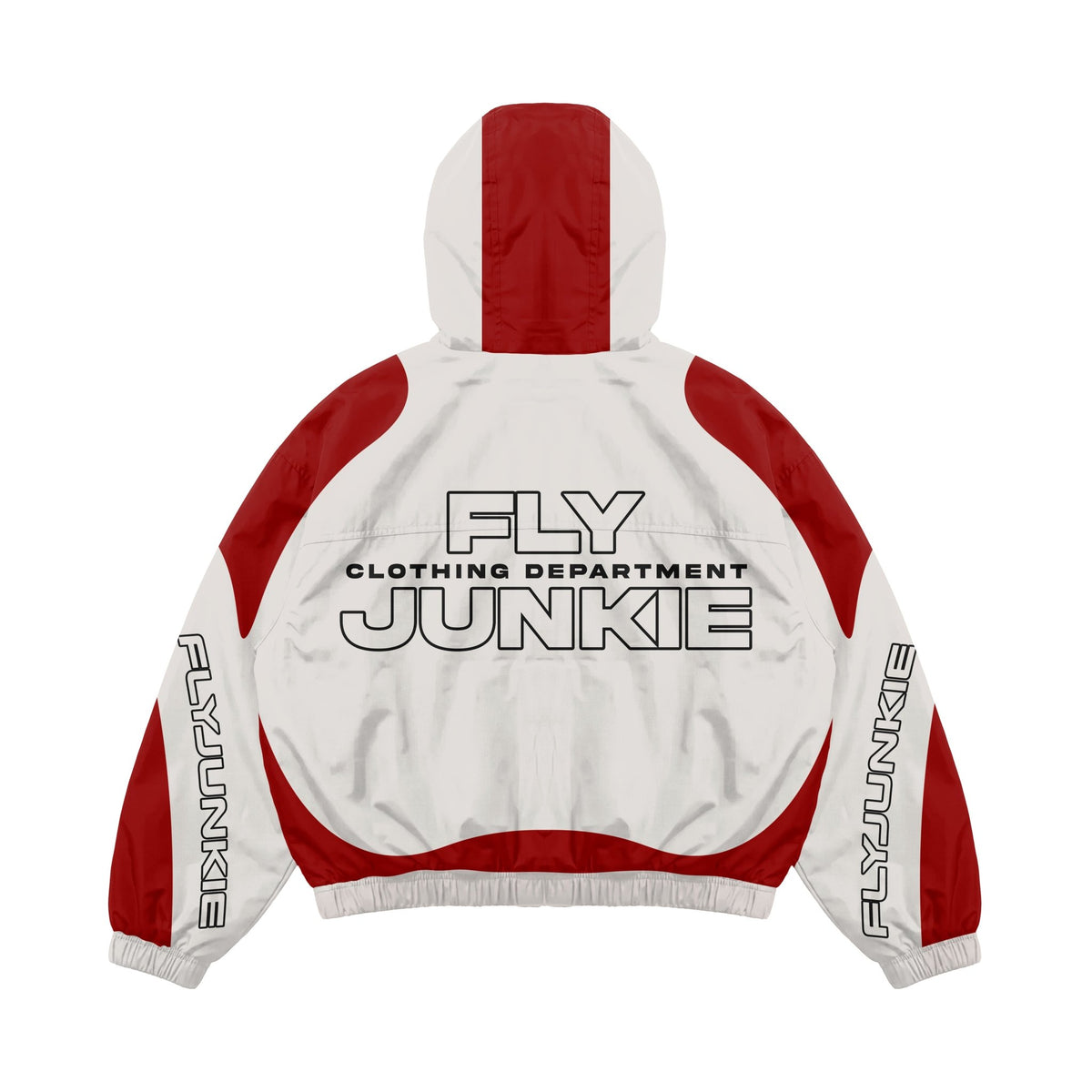 White & Red Windbreaker Suit