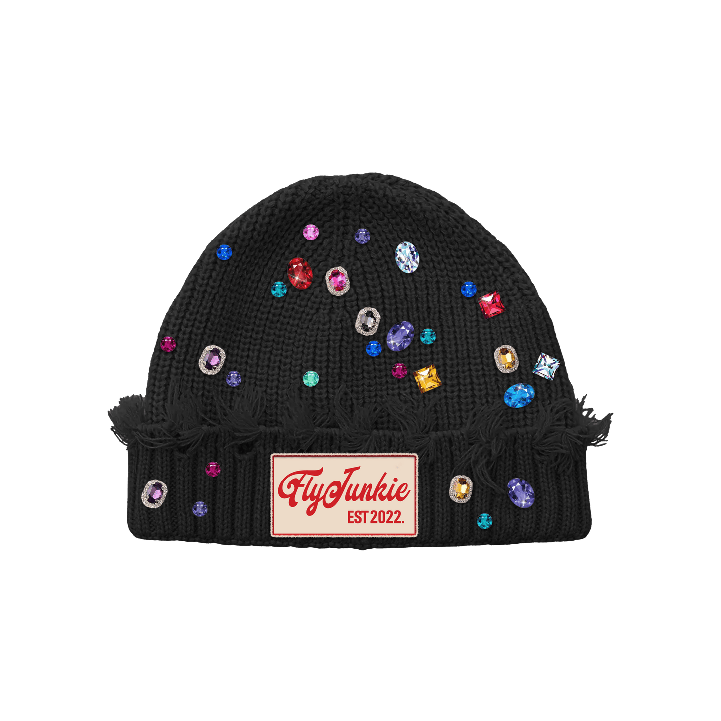 Black-Wool-Rhinestone-Beanie